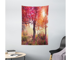 Flowers in Park Fall Tapestry