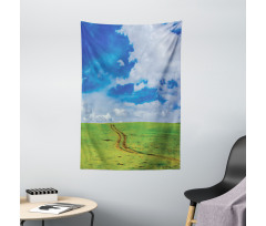 Path in Meadow Rural Tapestry