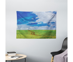 Path in Meadow Rural Wide Tapestry