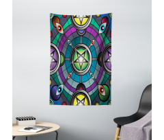Pentagram Evil Eyes Tapestry