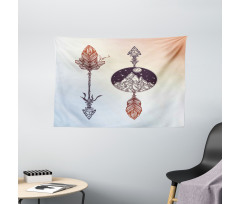 Boho Feather Wide Tapestry