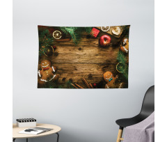 Rustic Lodge Wood Wide Tapestry