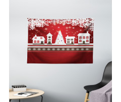 Winter Theme Tree Wide Tapestry