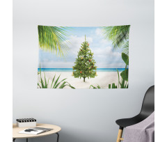 Holiday Party Tree Wide Tapestry
