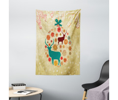 Reindeer in Winter Tapestry