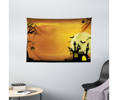 Haunted House Wide Tapestry