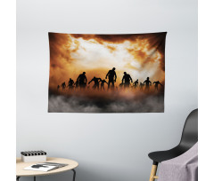 Zombies Misty Wide Tapestry