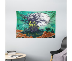 Spooky Tree Wide Tapestry