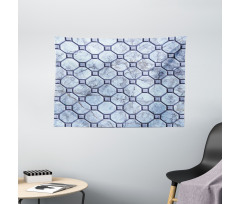 Retro Marble Mosaic Wide Tapestry