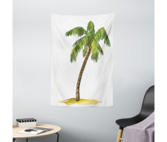 Cartoon Palm Trees Tapestry