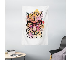 Modern Hipster Leopard Tapestry