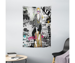 Fashion Girl Grunge Tapestry