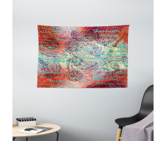 Grunge Paisley Wide Tapestry