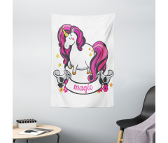 Unicorn with Pink Hair Tapestry