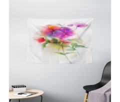 Blooming Orchid Pastel Wide Tapestry