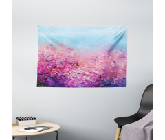 Cherry Spring Theme Wide Tapestry