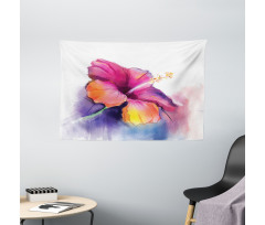 Hibiscus Flower Pastel Wide Tapestry