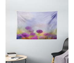 Onion Flowers Pastel Wide Tapestry