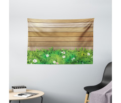 Daisy Flower Garden Wide Tapestry