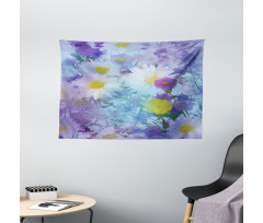 Vintage Flower Pastel Wide Tapestry