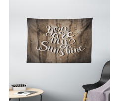 Romantic Words Wooden Wide Tapestry