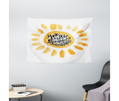 Watercolor Effect Sun Wide Tapestry