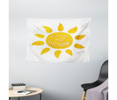 Sun Romance Words White Wide Tapestry