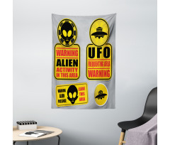 Warning Alien Danger Tapestry