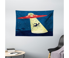 Alien Abduction Space Wide Tapestry