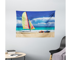 Ocean Sailing Exotic Wide Tapestry