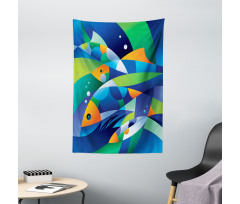 Fishes Underwater Tapestry