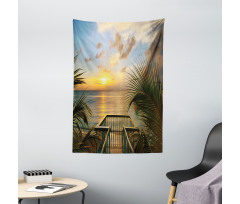 Palms Sunset Scenery Tapestry