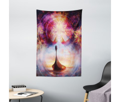 Dragon Head Boat Violet Tapestry