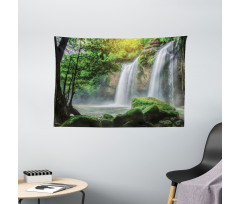 Waterfall Nature Exotic Wide Tapestry