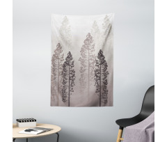 Wild Pine Forest Themed Tapestry