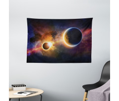 Planet Earth Stars Wide Tapestry