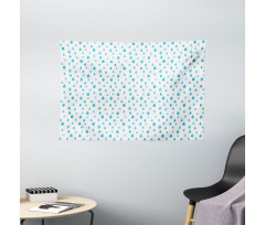 Watercolor Raindrops Wide Tapestry