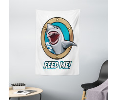 Feed Me Words Shark Tapestry