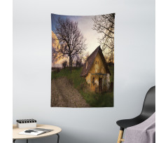 Battered Stone House Tapestry