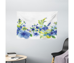 Watercolor Flower Wide Tapestry