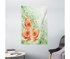 Watercolor Roses Tapestry