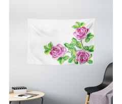 Roses Romance Wide Tapestry