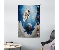 Astronaut Planets Space Tapestry