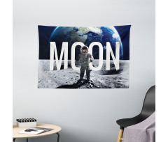 Miniature Astronaut Space Wide Tapestry