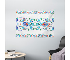 Ottoman Tulips Wide Tapestry