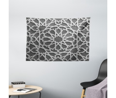Moroccan Star Flowers Wide Tapestry