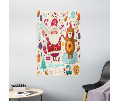 Santa and Teddy Bear Tapestry