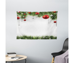 Tree Balls Ornaments Wide Tapestry