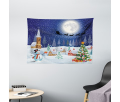 Winter Landscape Wide Tapestry