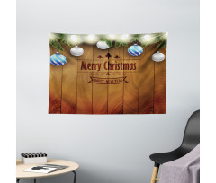 Fairy on Wood Pine Wide Tapestry